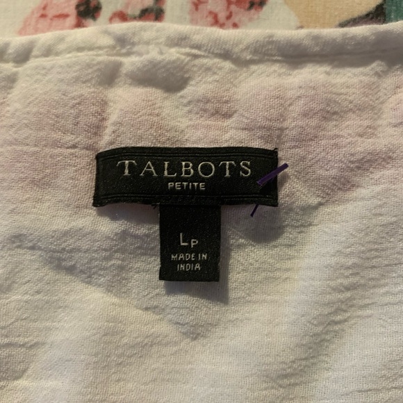 Talbots White Blouse with Red Embroidery Size Large P - Picture 7 of 7